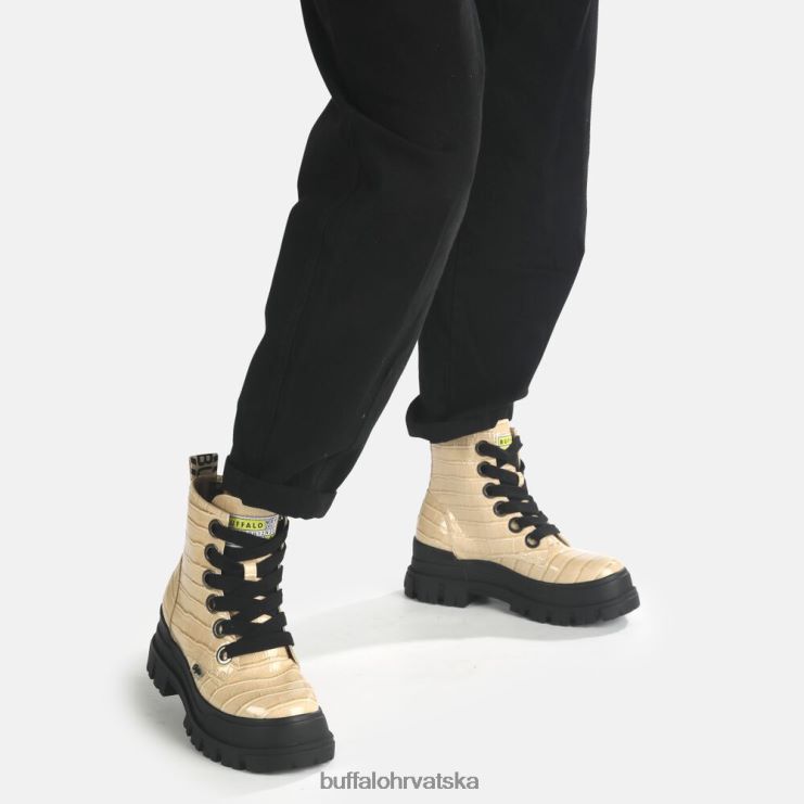 krema Buffalo aspha lace up hi bootie flat vegan |čizme TDD6T371